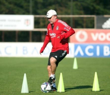 Sergen Yalcin showing his skills on the field during a practice session.